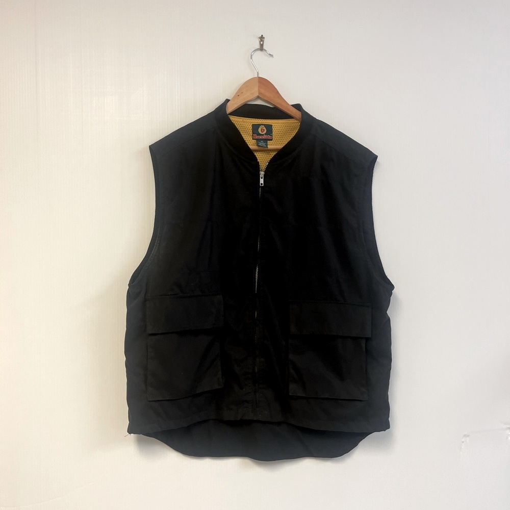 Vintage‎ Burnside Skater Cargo Vest with yellow lining size XL